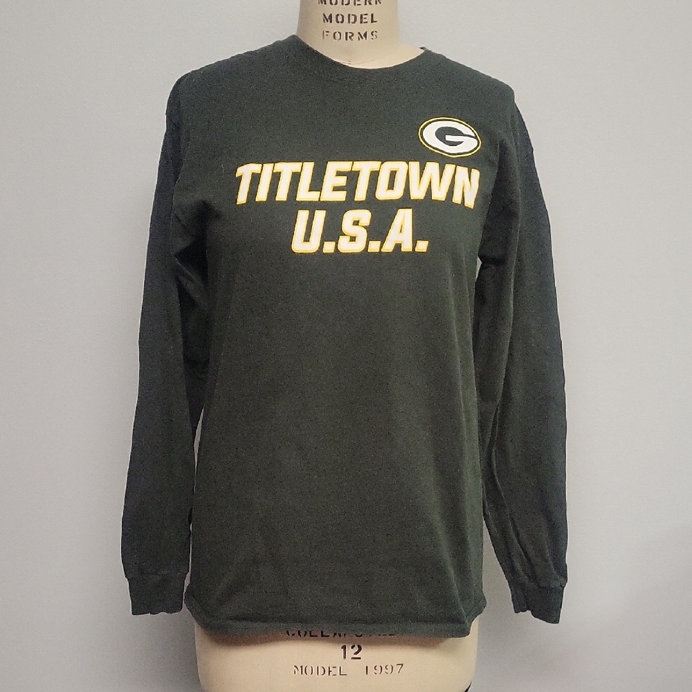 Gildan Dark Green Green Bay Packers Titletown USA Long Sleeve Shirt